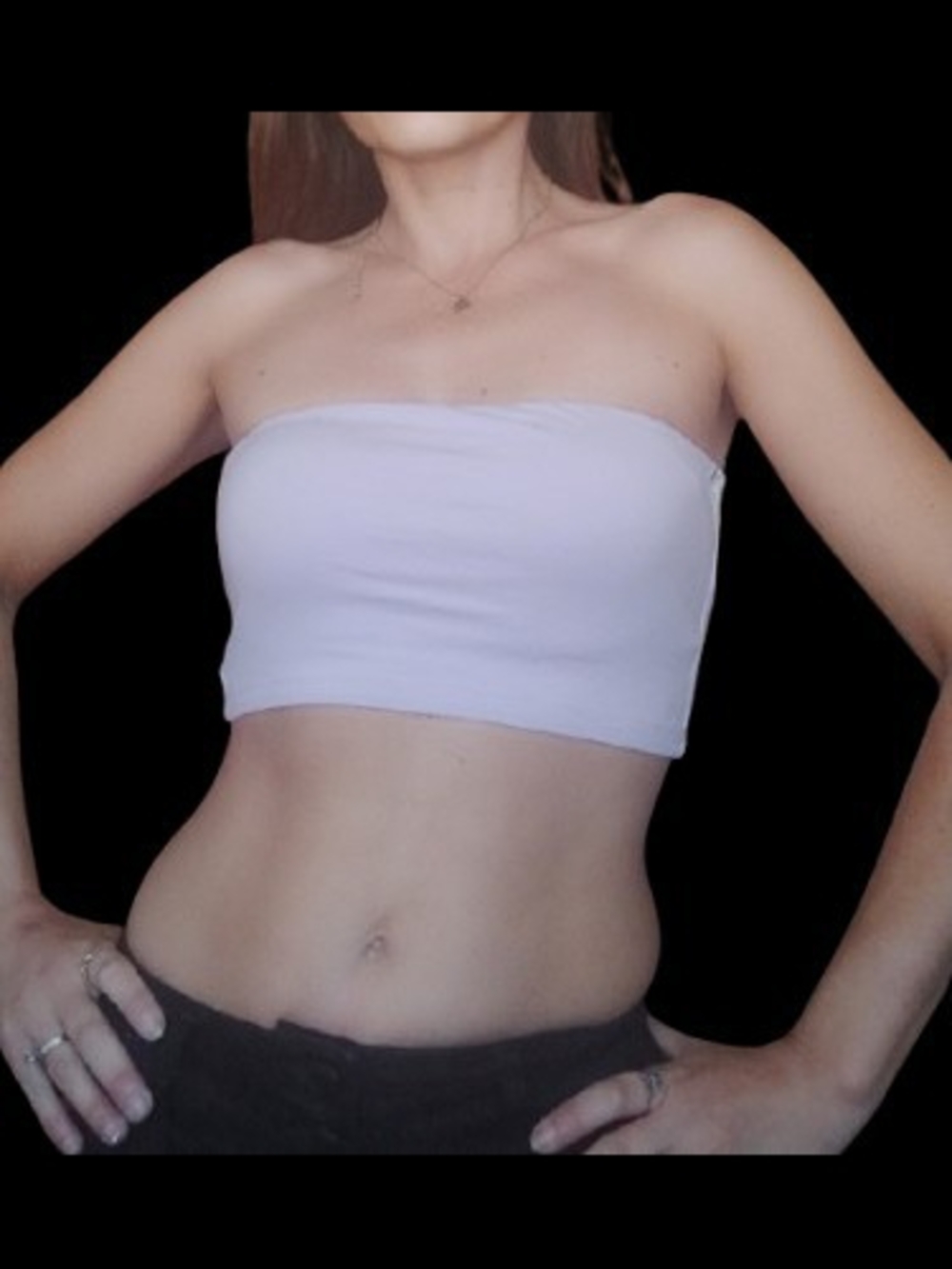 Strapless White Tube Top - Simple Bandeau Crop